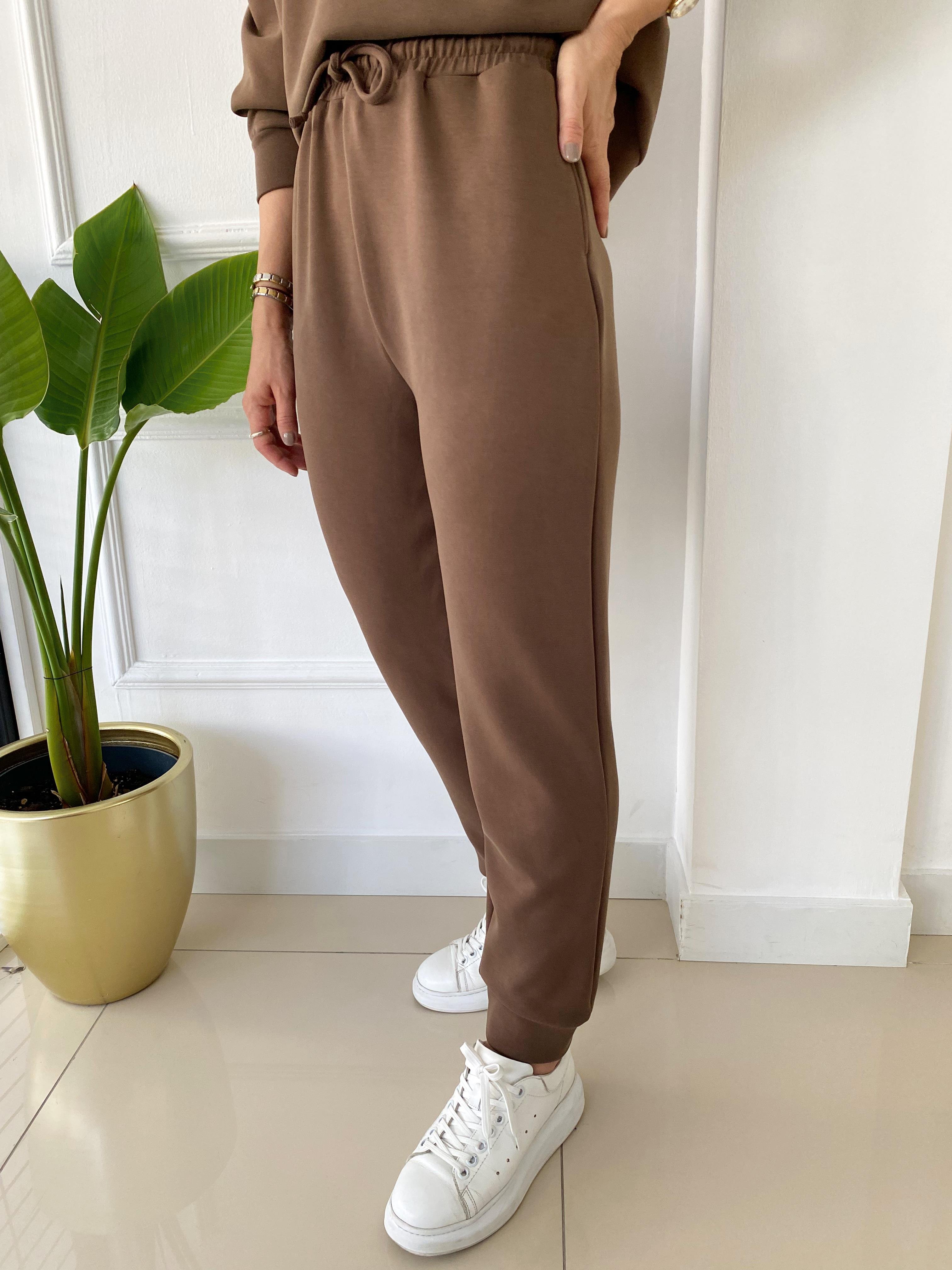 Modal Jogger Eşofman Altı Kahve
