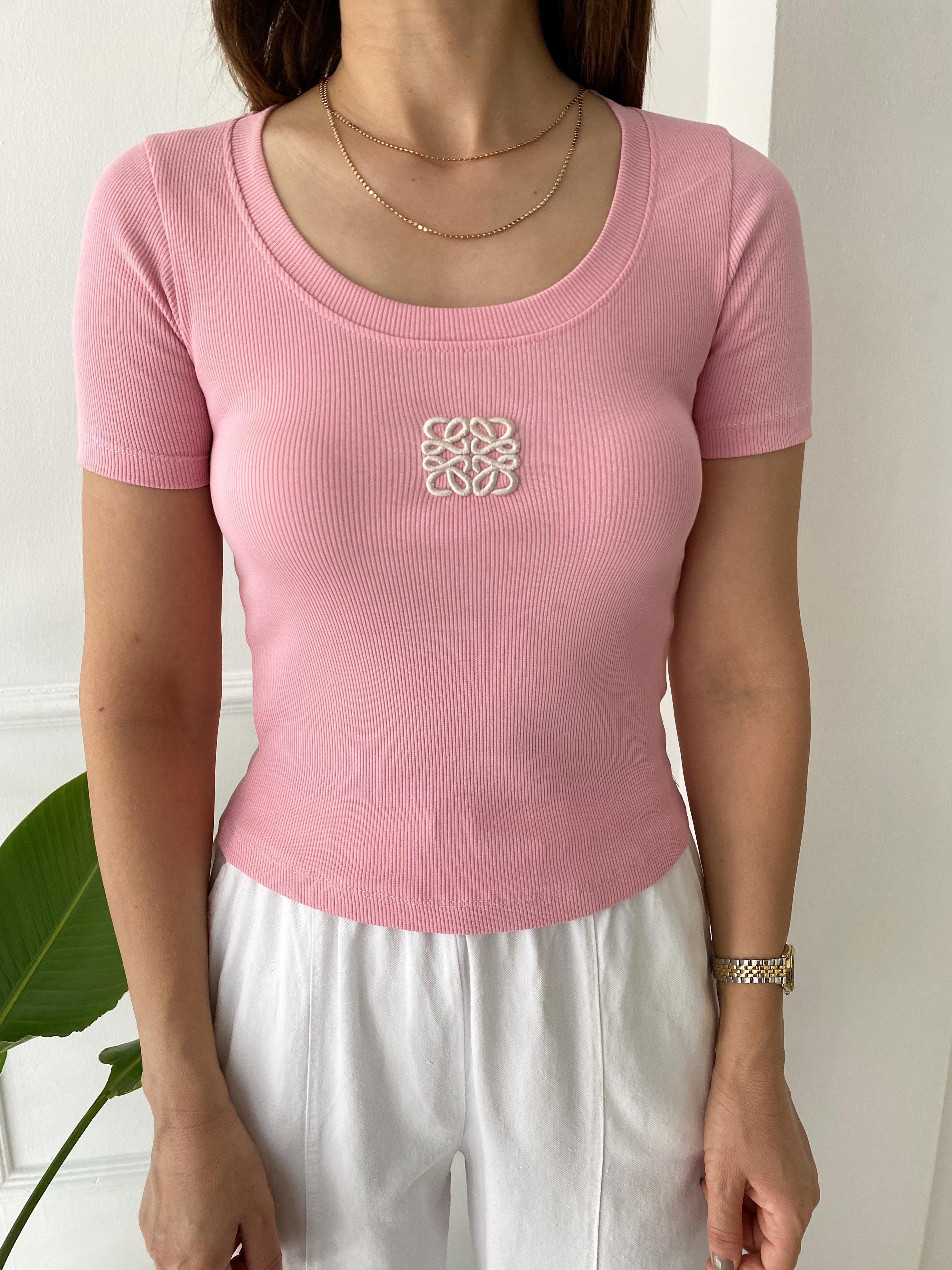 Nakışlı Fitilli Body Şeker Pembe