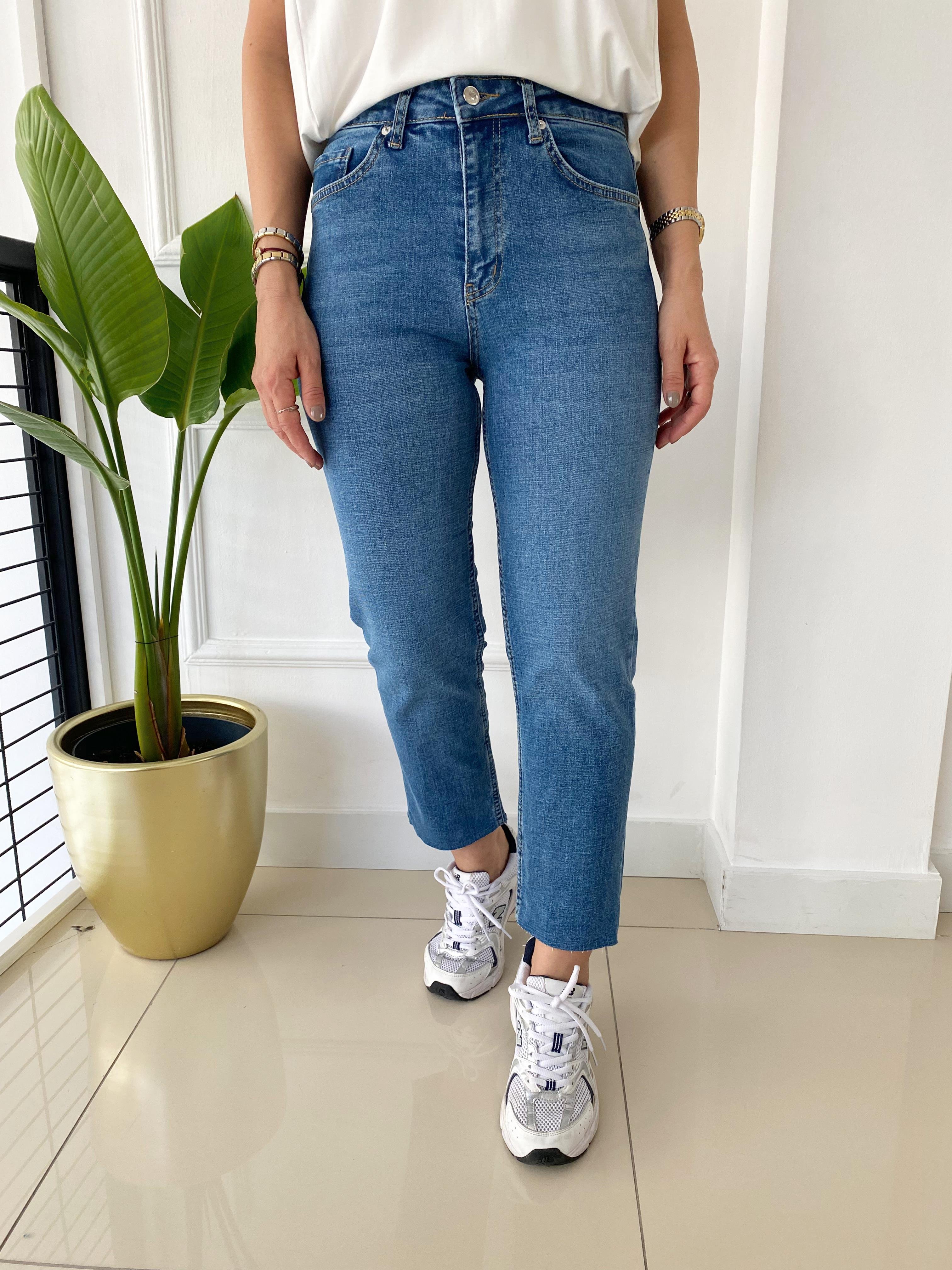 Orj Marka Boyfit Kesik Paça Jean Mavi