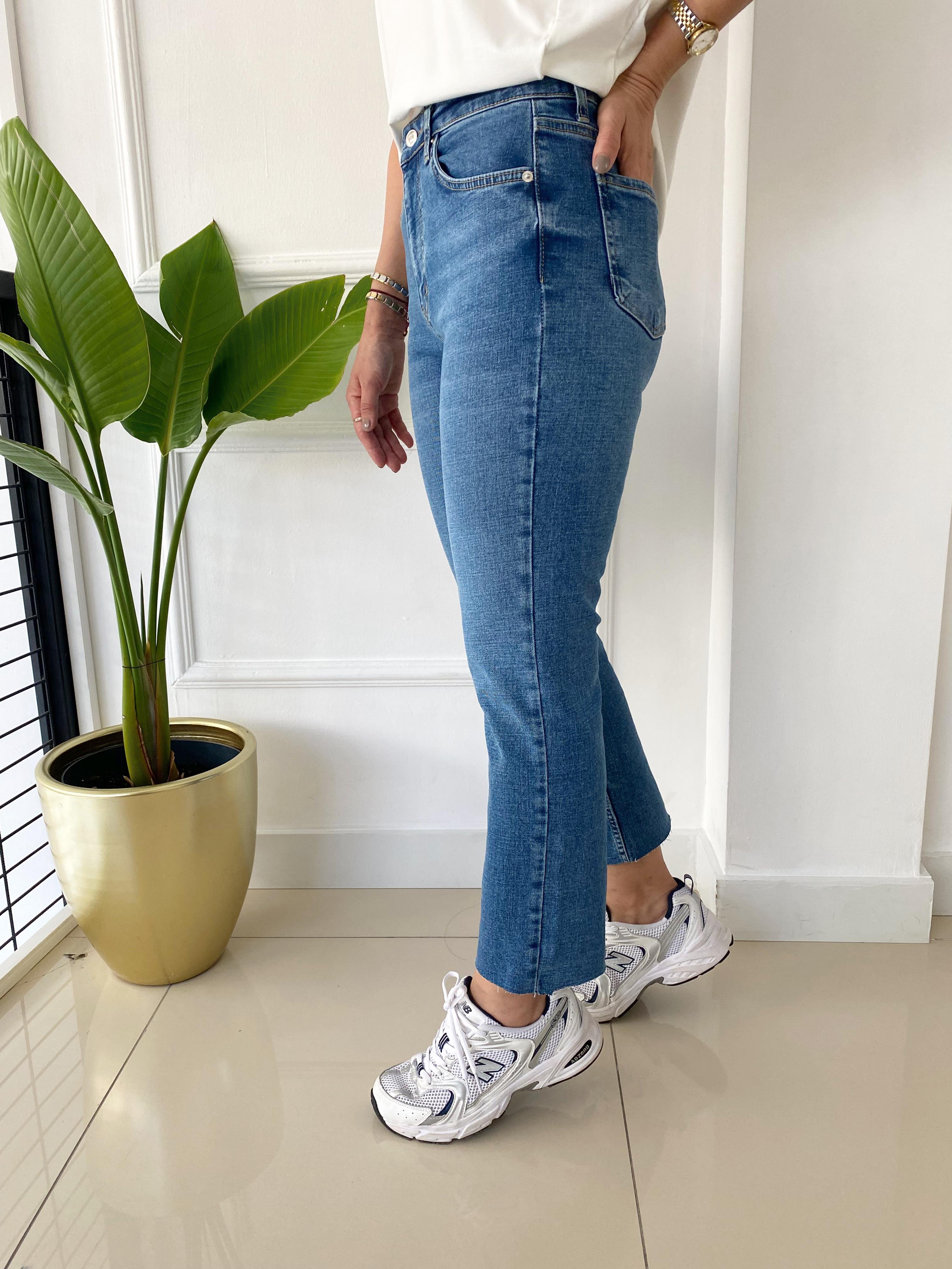 Orj Marka Boyfit Kesik Paça Jean Mavi
