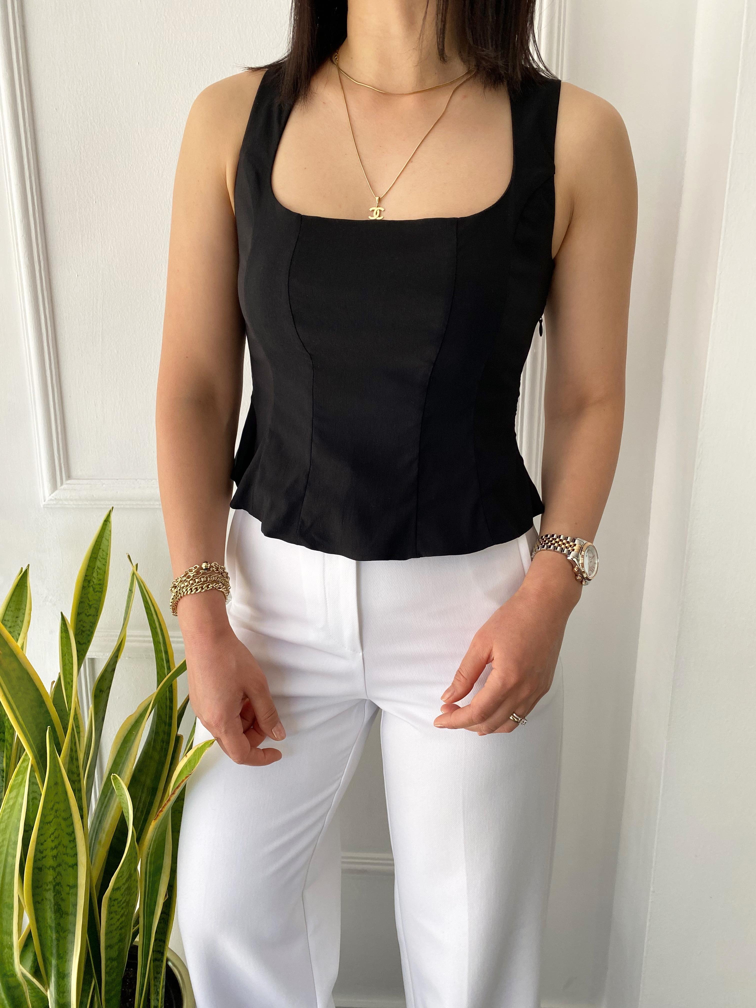 Peplum Korse Bluz Siyah