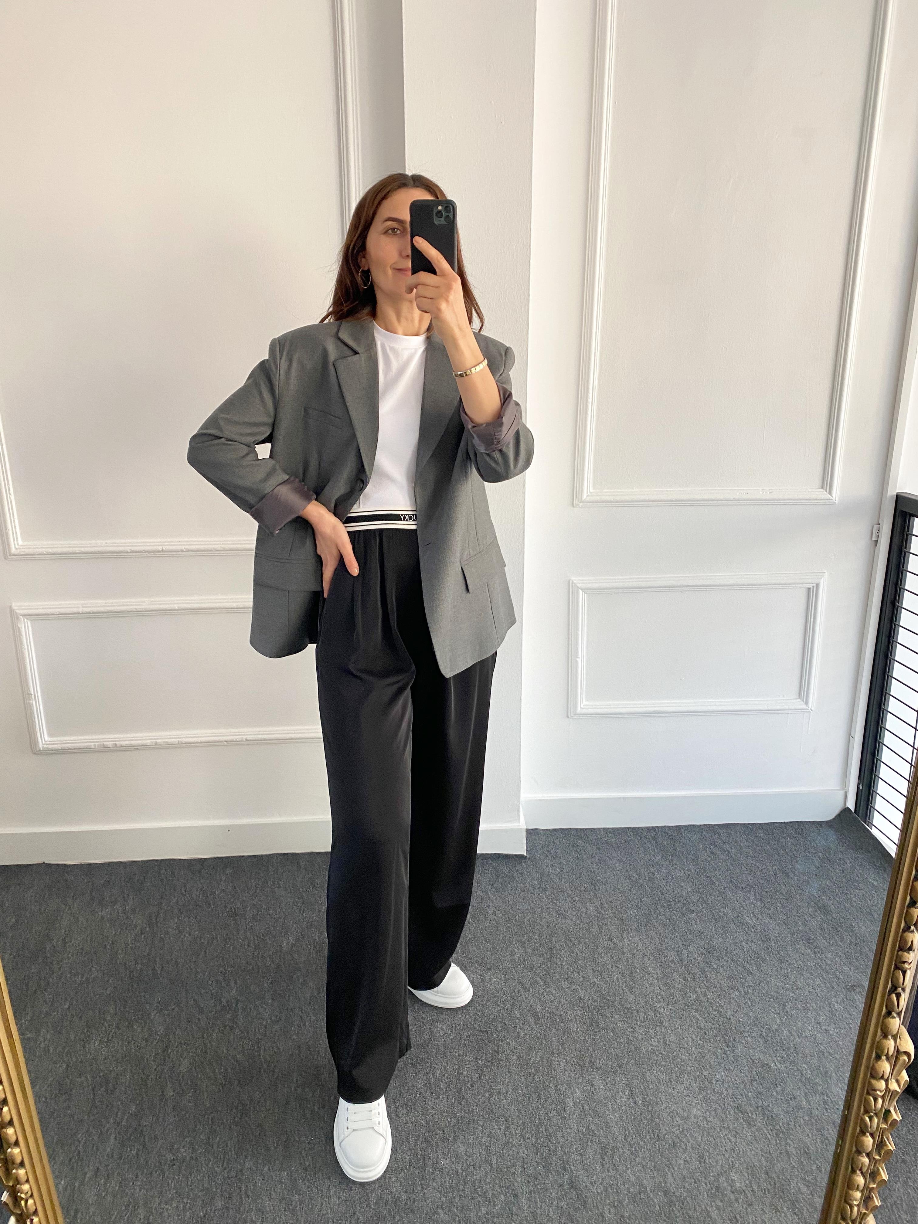 Premıum Blazer Ceket Gri