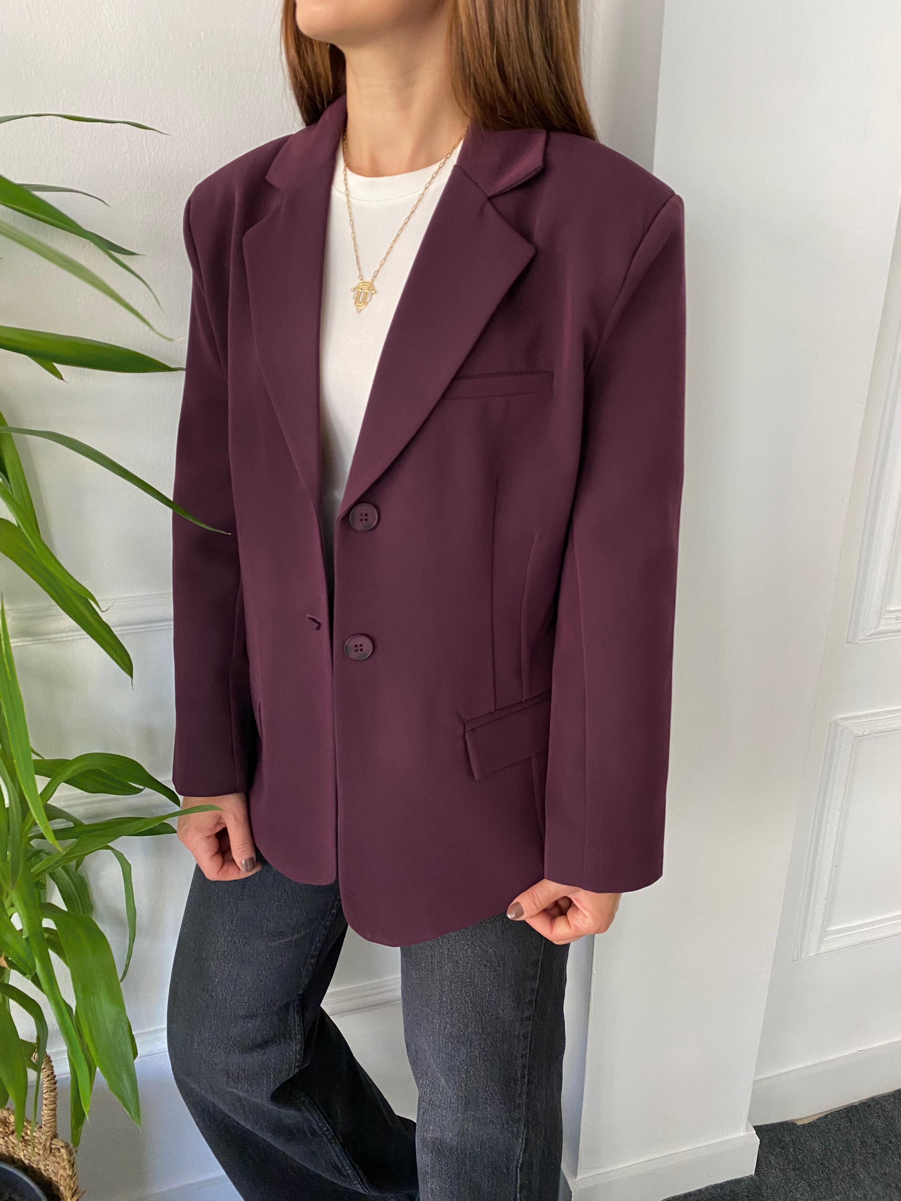 Premıum Blazer Ceket Mürdüm