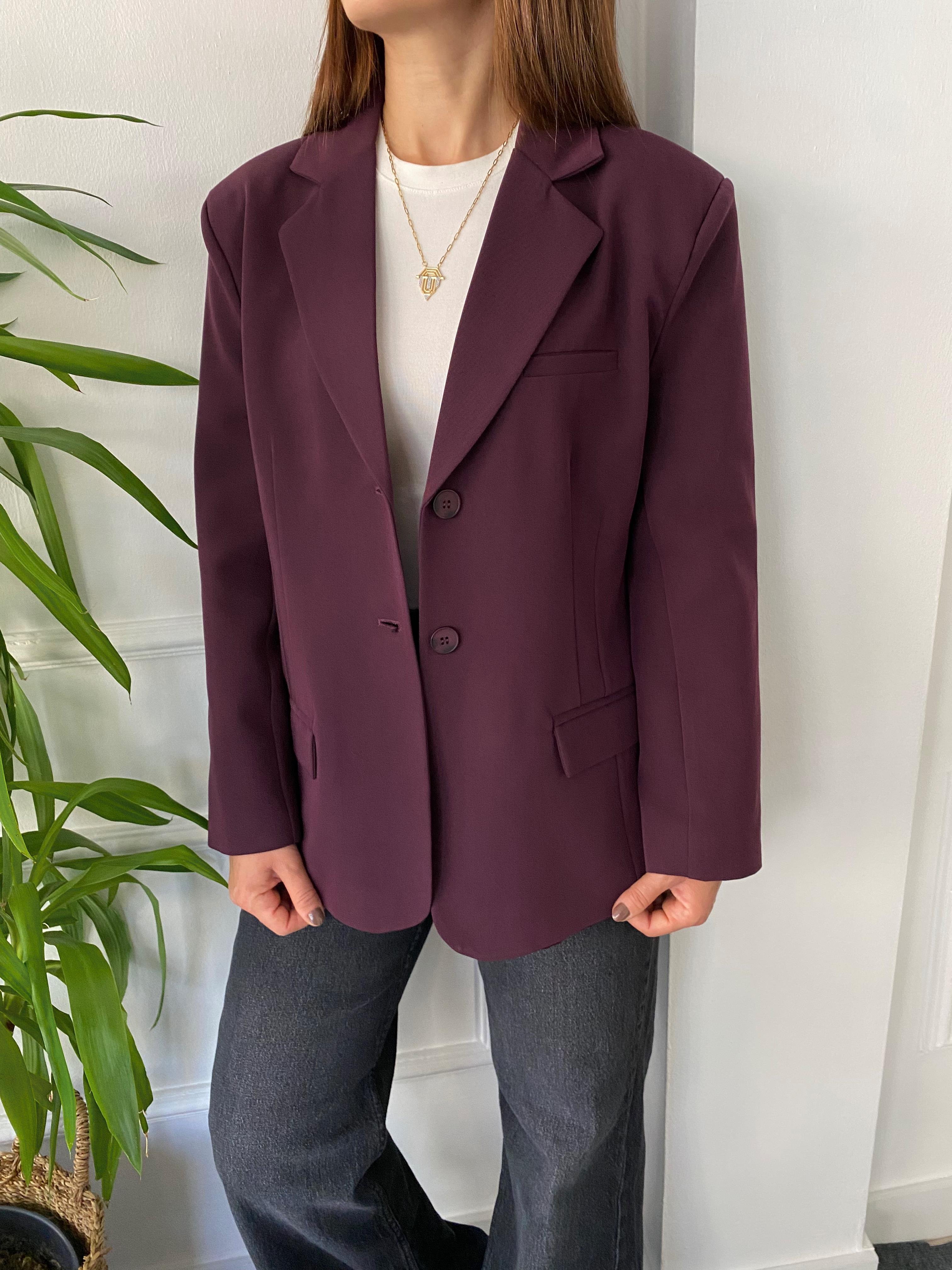 Premıum Blazer Ceket Mürdüm