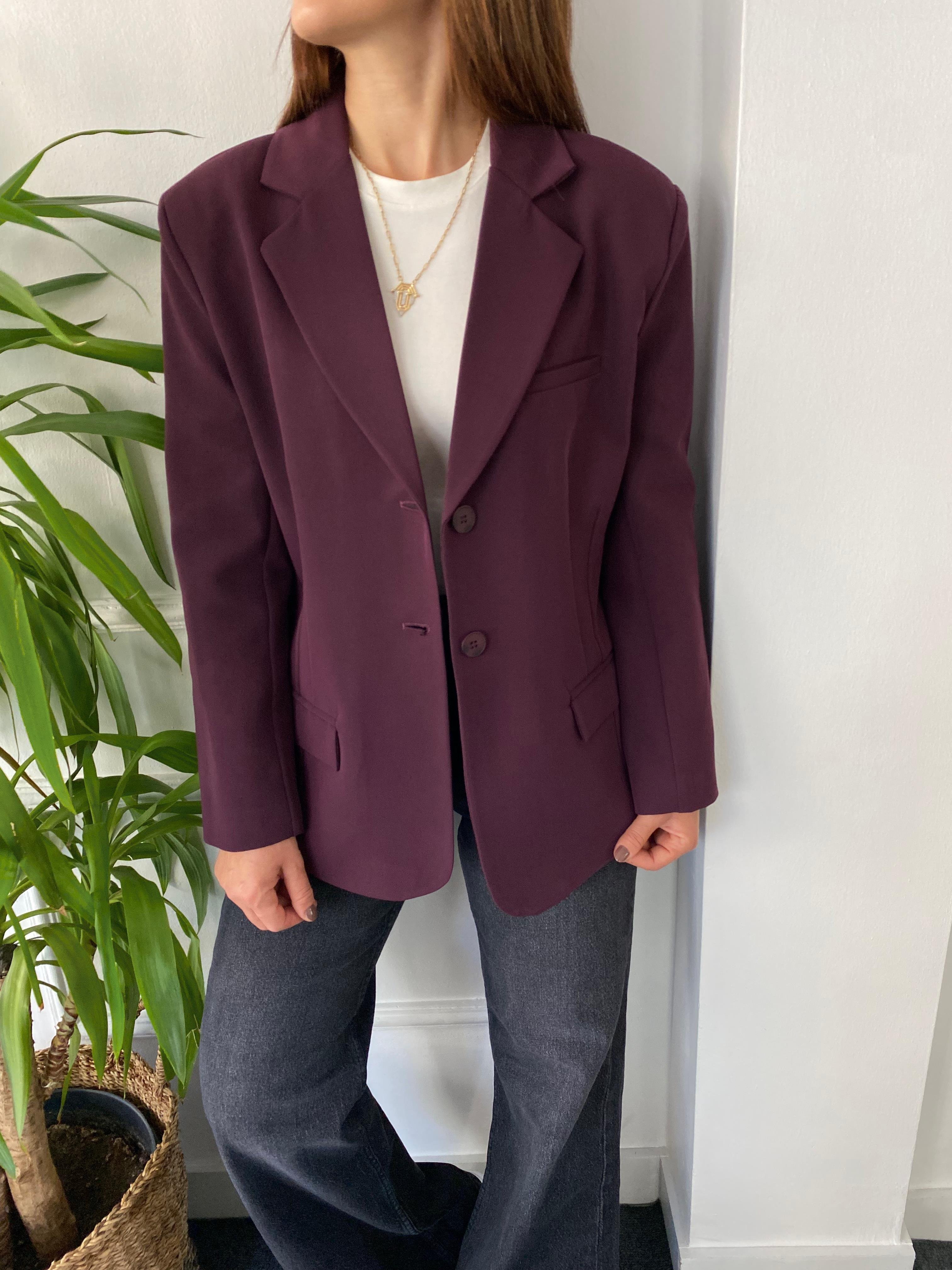 Premıum Blazer Ceket Mürdüm