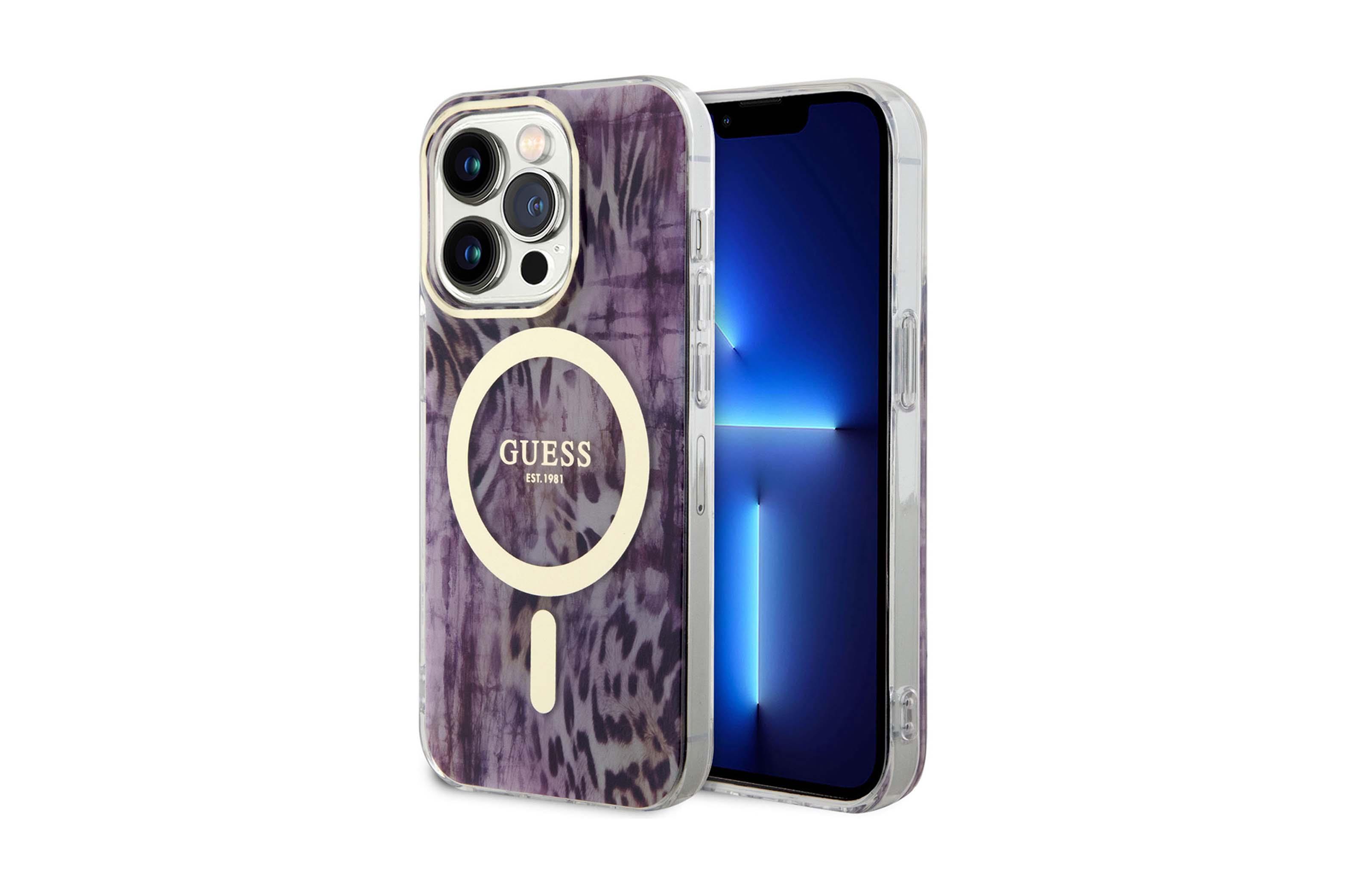 GUESS MAGSAFE IML LEOPARD IPHONE 14 PRO MAX KILIF