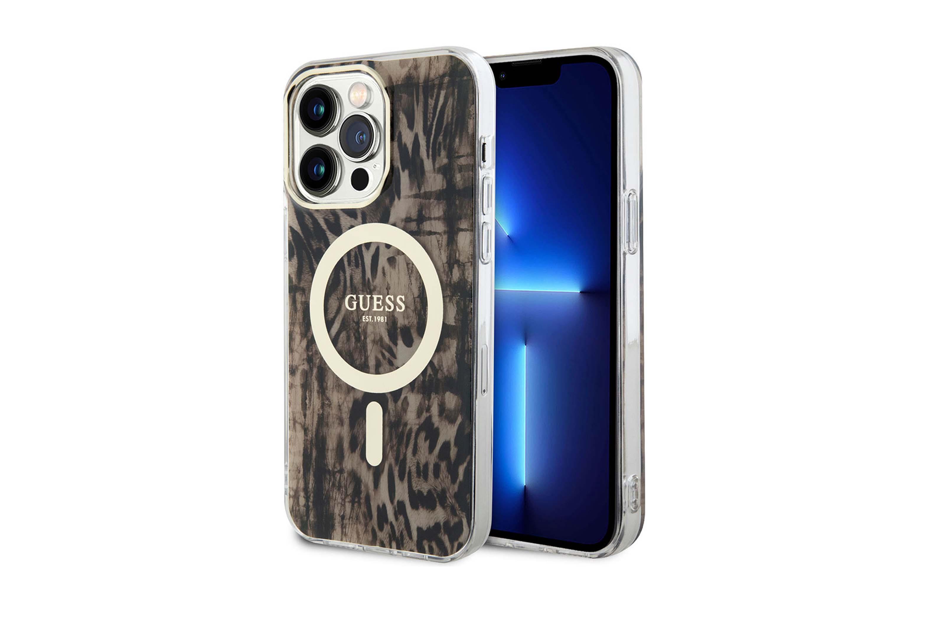 GUESS MAGSAFE IML LEOPARD IPHONE 14 PRO MAX KILIF