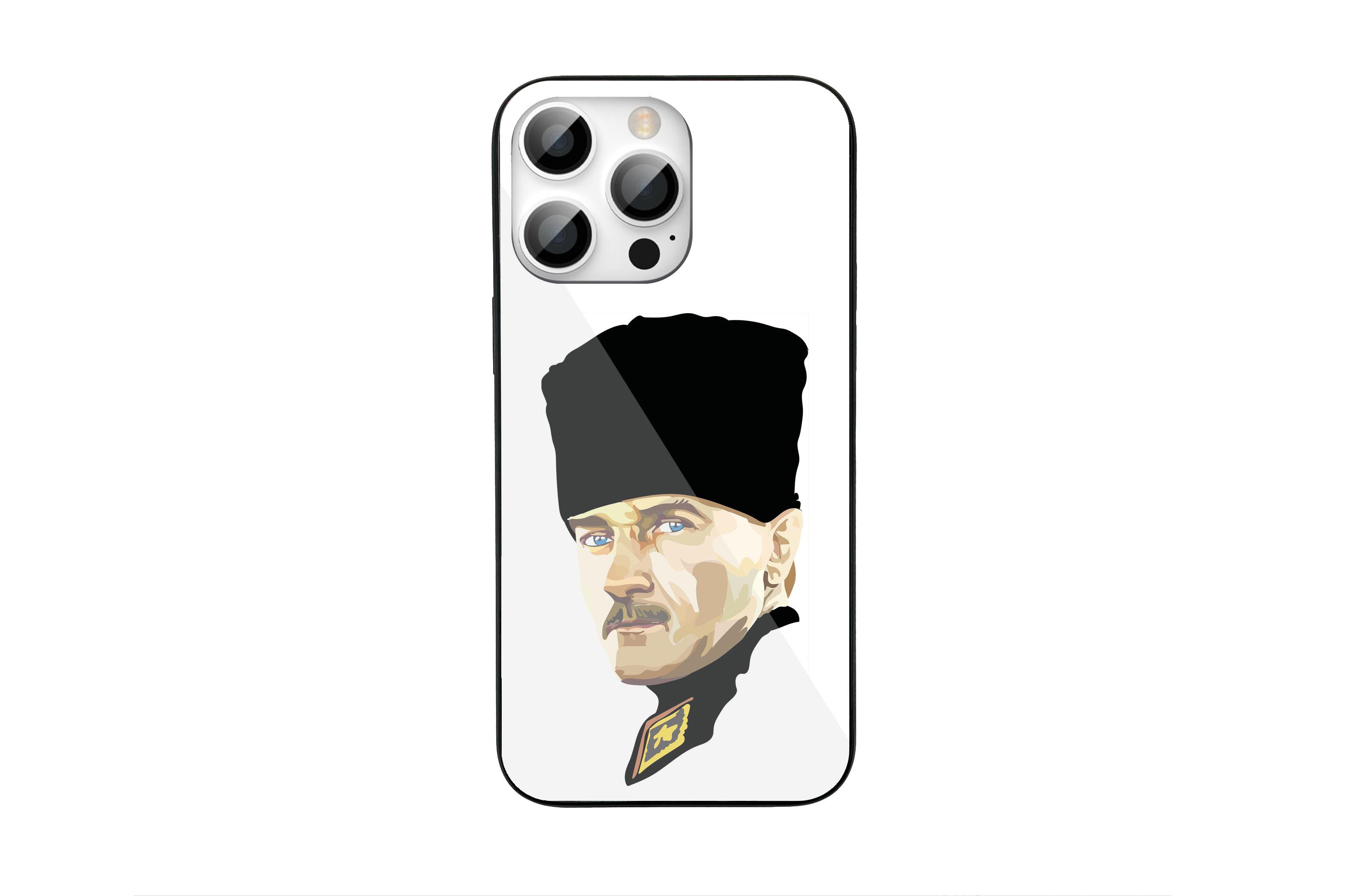 iPHONE ATATÜRK CAM BASKI KILIFKılıf&Kılıf