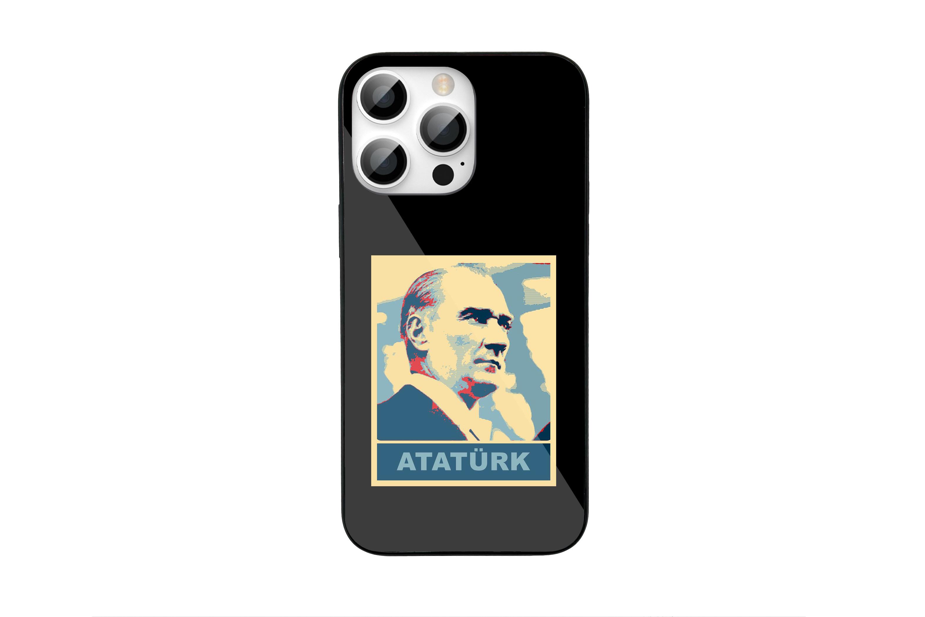 iPHONE ATATÜRK CAM BASKI KILIFKılıf&Kılıf