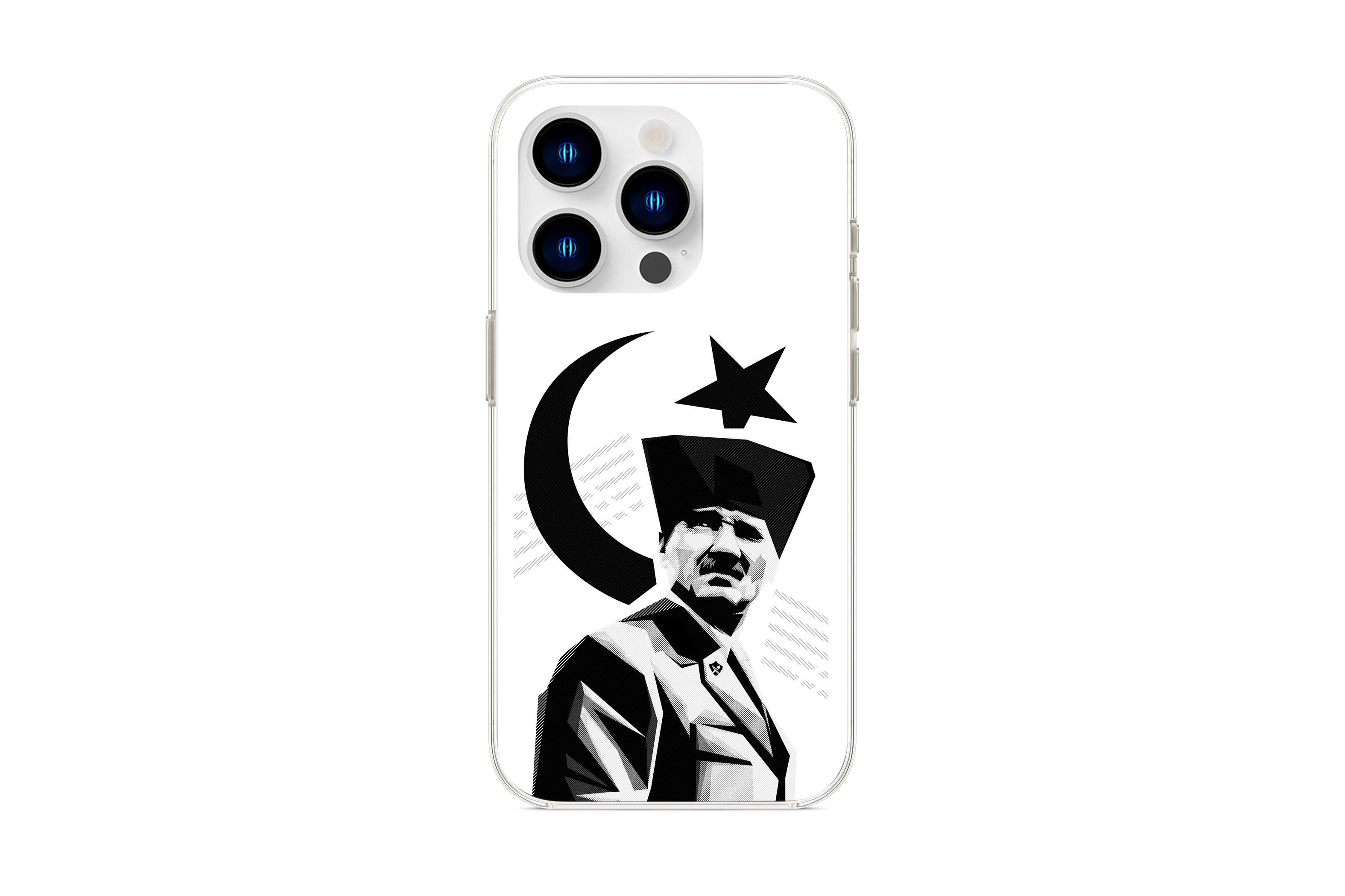 iPHONE ATATÜRK ŞEFFAF BASKI KILIFKılıf&Kılıf