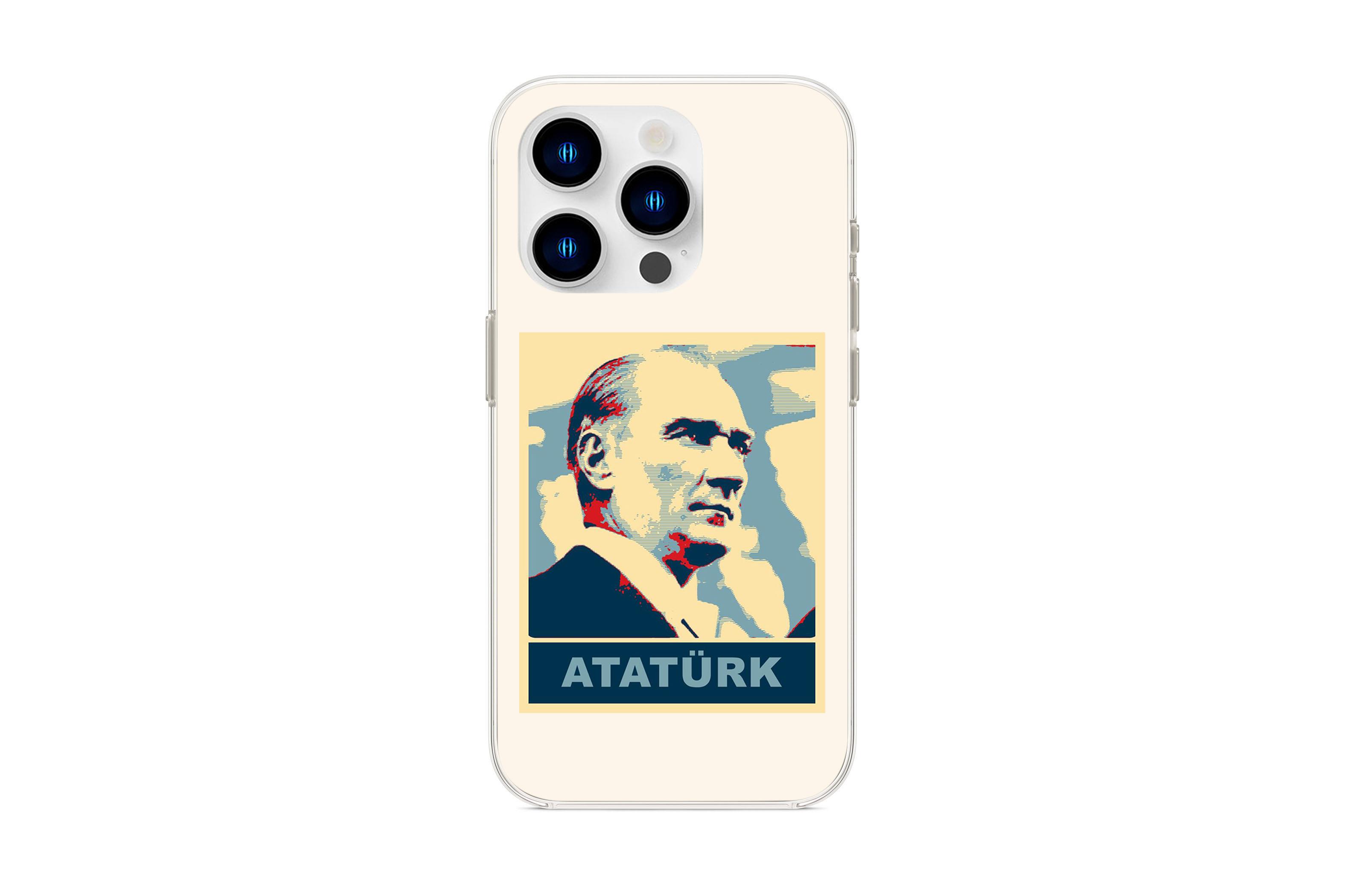 iPHONE ATATÜRK ŞEFFAF BASKI KILIFKılıf&Kılıf