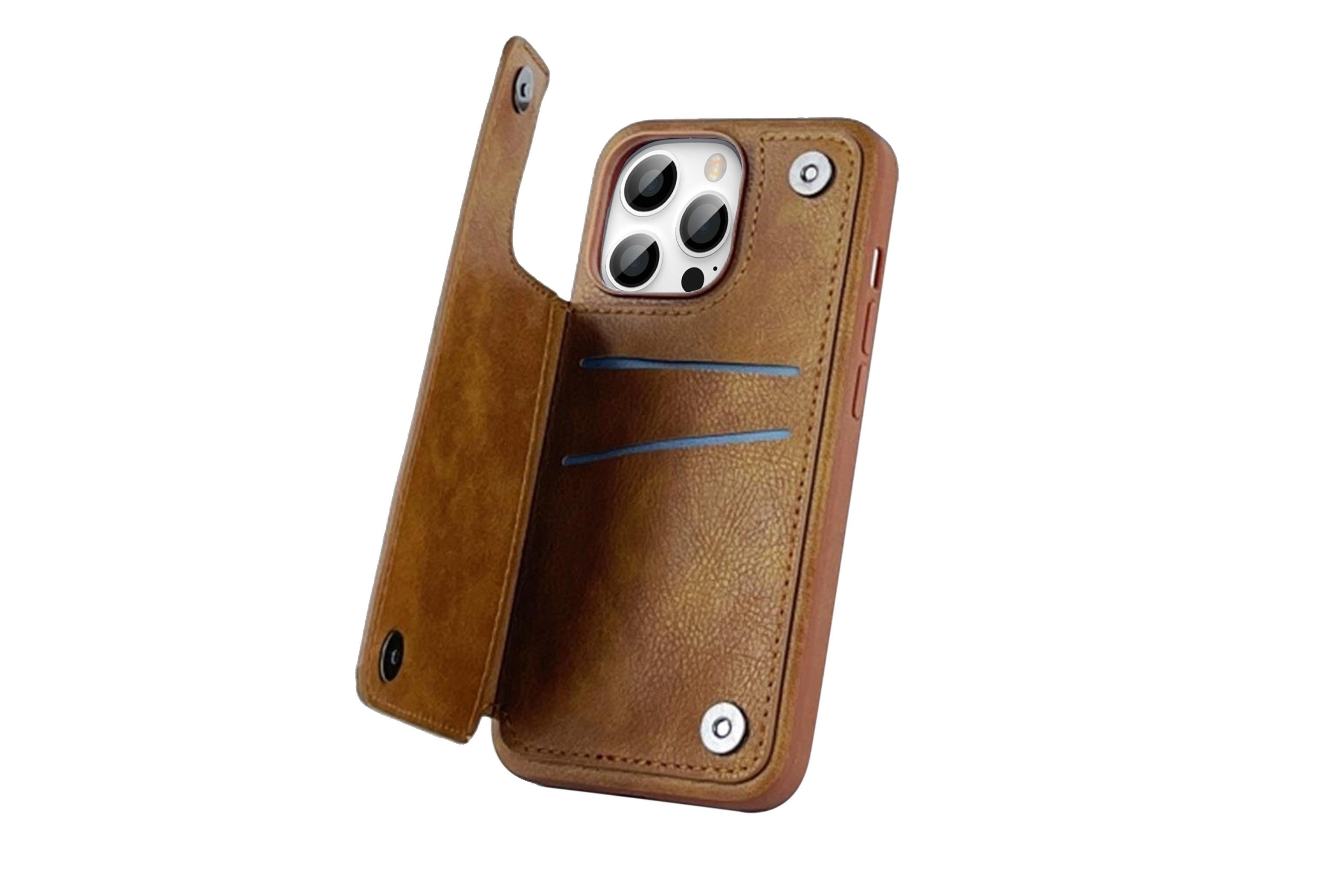 LÜKS KARTLIKLI DERİ iPHONE 13 PRO KILIF