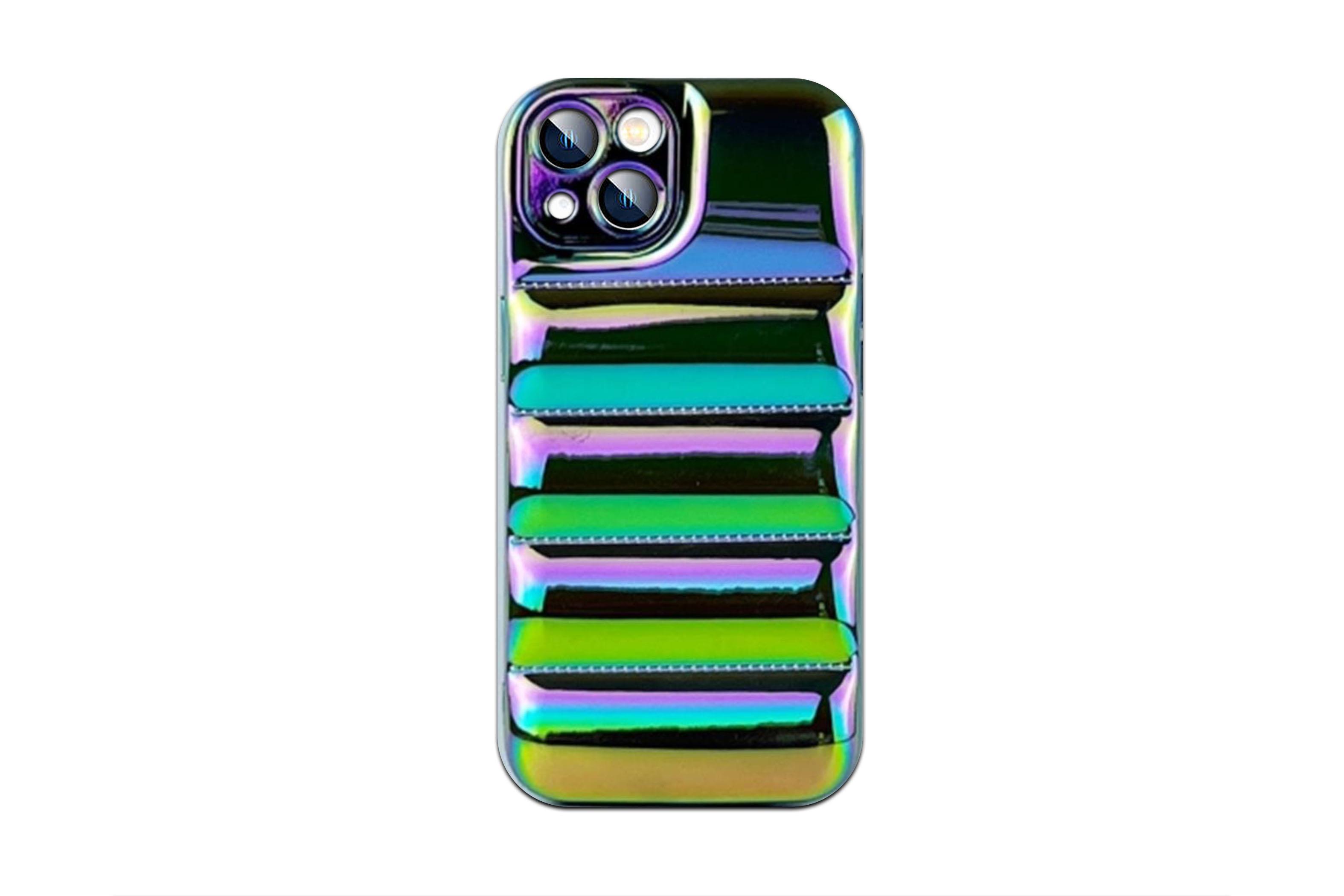 PARLAK PUF SİLİKON iPHONE 13 KILIF