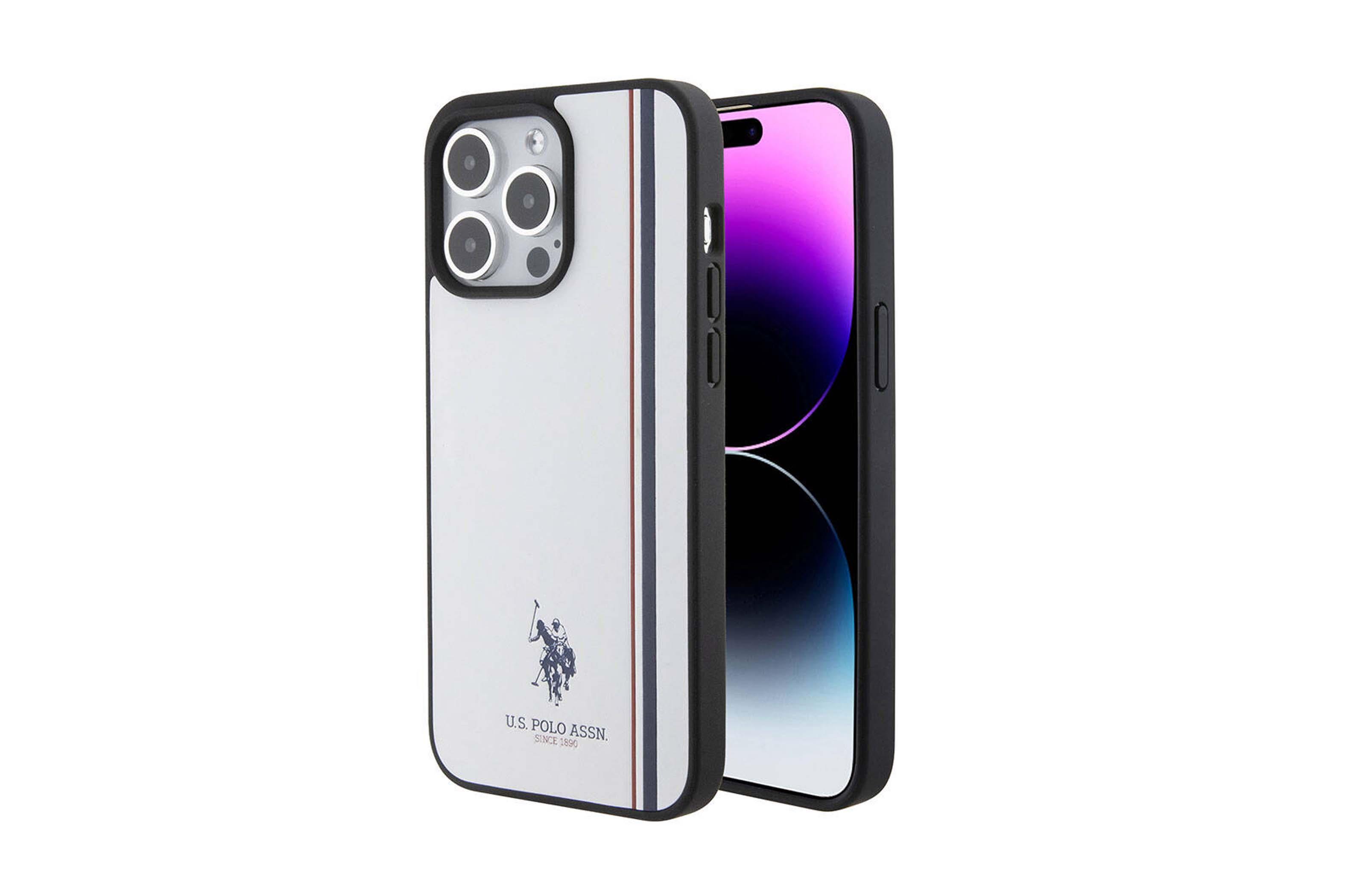USPA TRICOLOR LINE WHITE IPHONE 15 P MAX KILIF