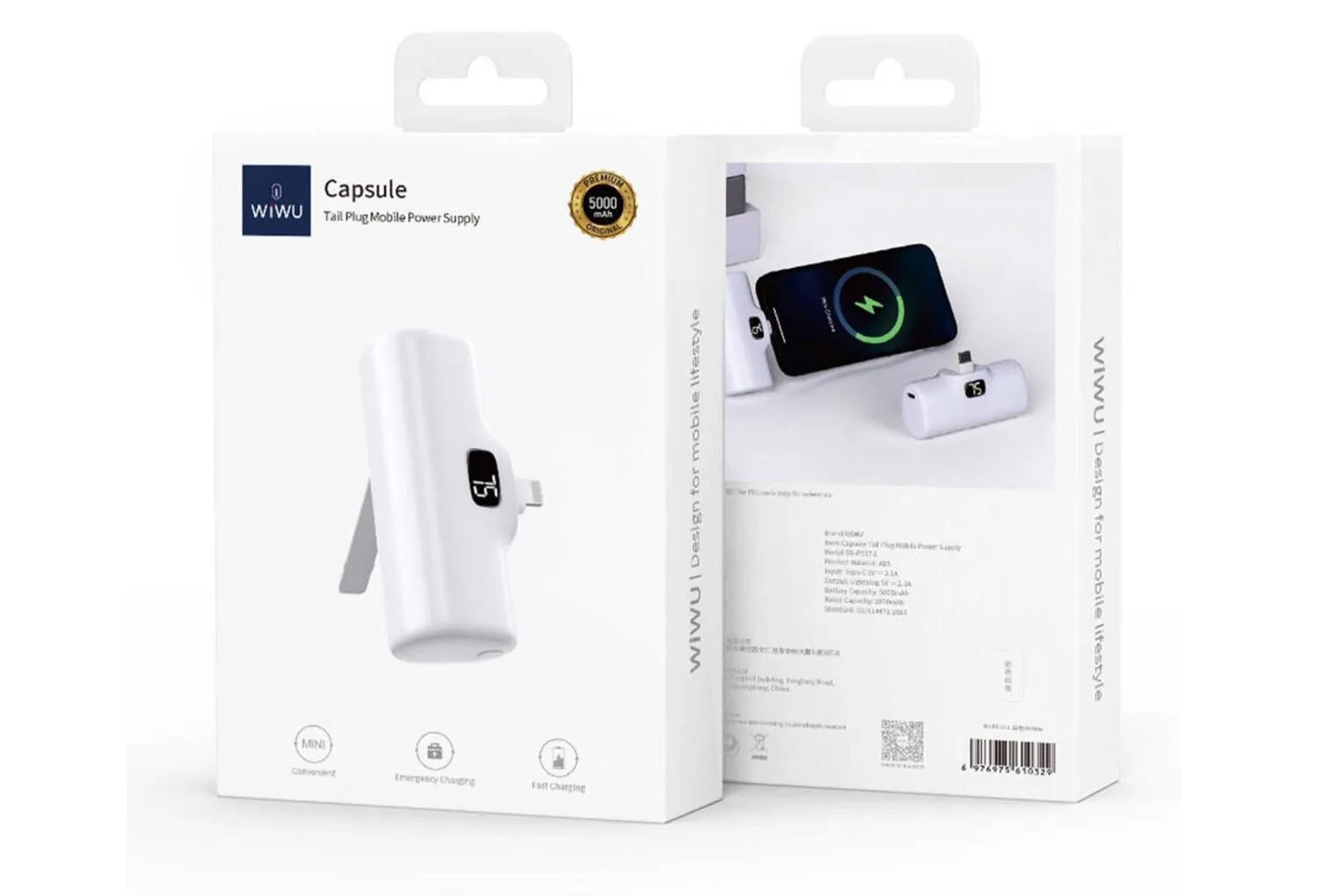 WIWU CAPSULE TAIL PLUG MOB 5000 PSUPPLYKılıf&Kılıf