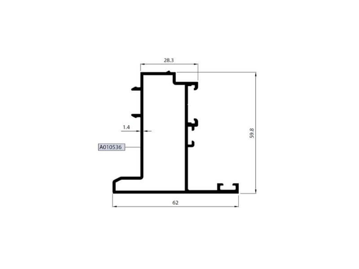 Rw55 A 01 - 59,8Lik Adaptör Profili