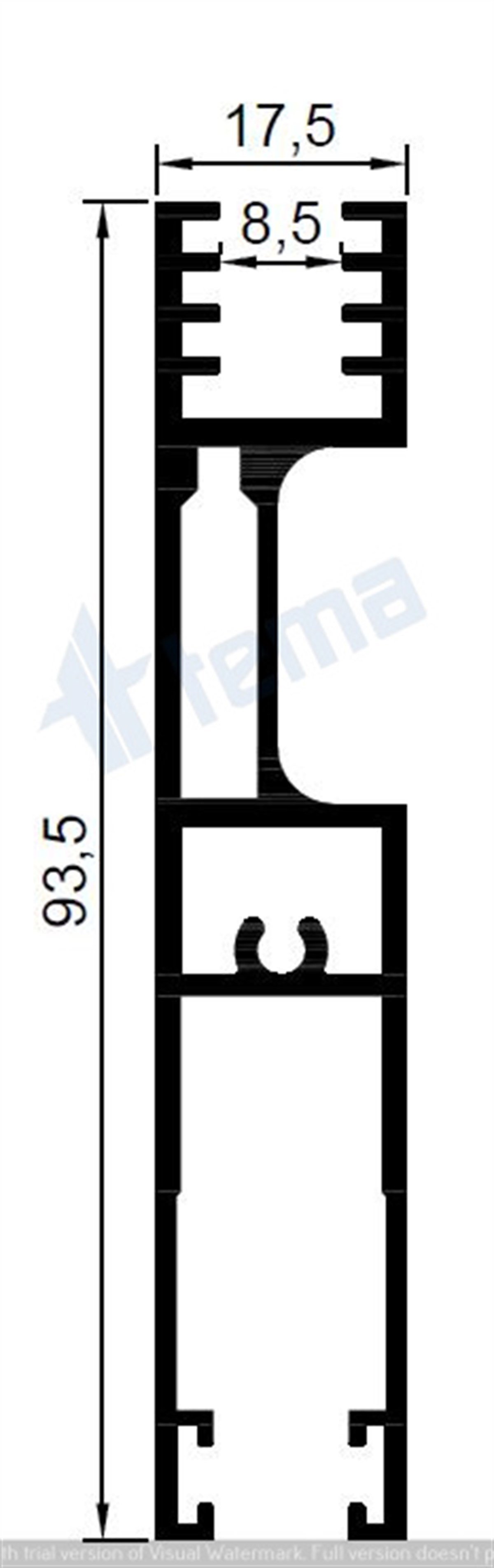 T.2209 SÜRME CAM BALKON 8MM KANAT PROFİLİ