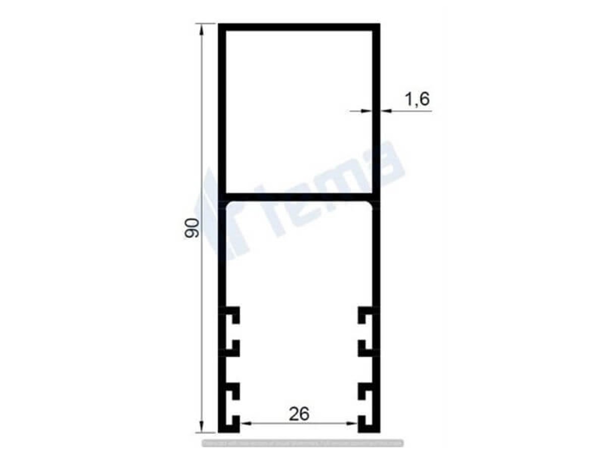 T.5001 Kepenk Dikme Profili 5500Mm