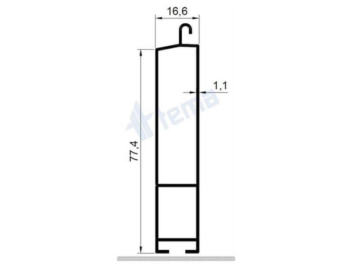 T.8112 Klipsli Sistem Seramik 1.8Mm Tekli T Profili