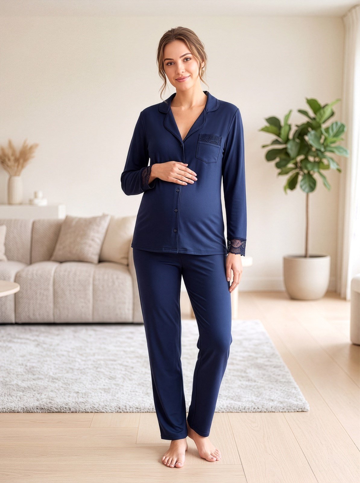 Hamile Lohusa Viskon Pijama Takımı Boydan Düğmeli Uzun Kollu Emzirme Uyumlu Homewear M-XXL 25-20Lohusa Pijama TakımıFLZHamile Lohusa Viskon Pijama Takımı Boydan Düğmeli Uzun Kollu Emzirme Uyumlu Homewear M-XXL 25-20