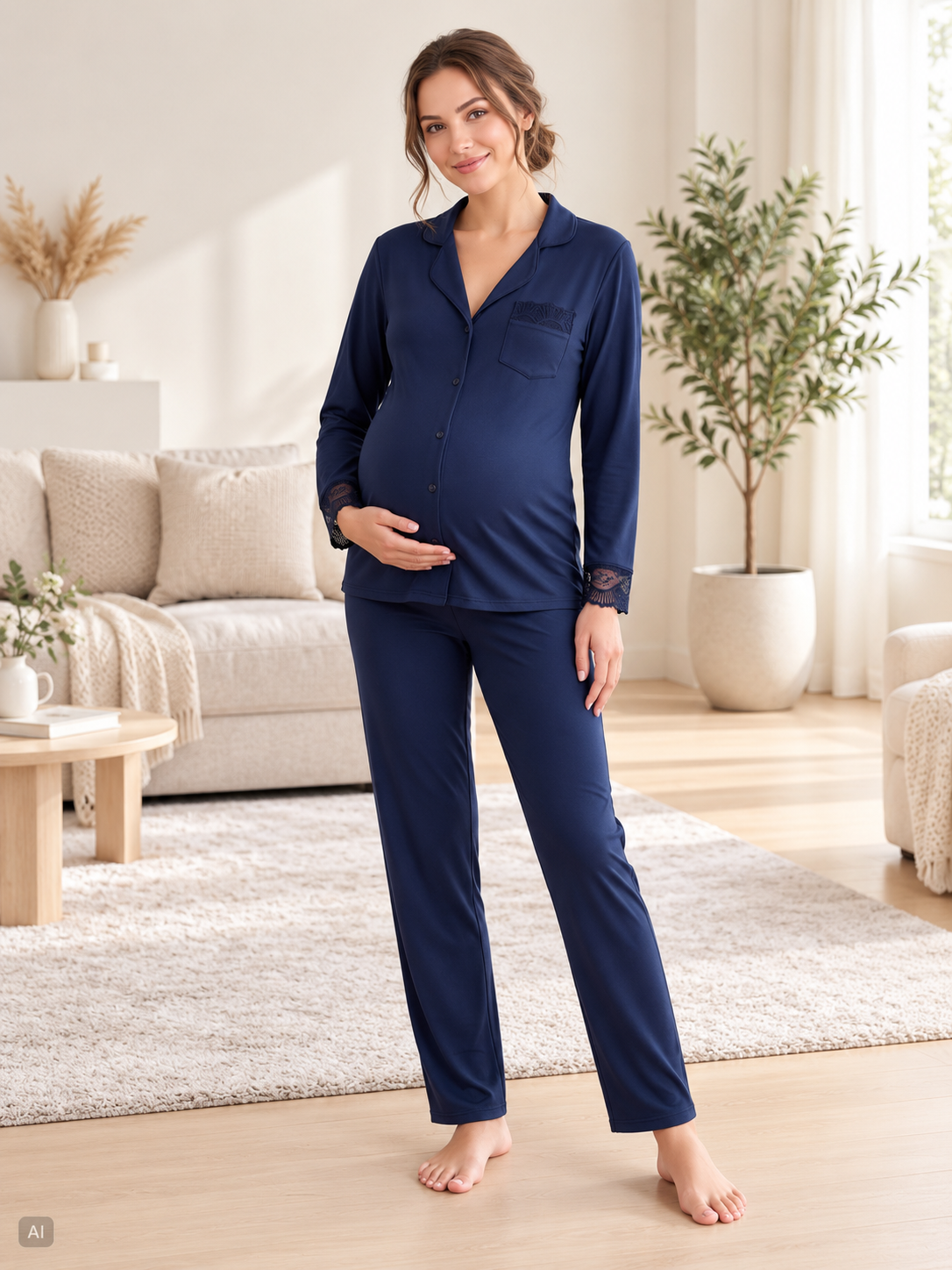 Hamile Lohusa Viskon Pijama Takımı Boydan Düğmeli Uzun Kollu Emzirme Uyumlu Homewear M-XXL 25-20Lohusa Pijama TakımıFLZHamile Lohusa Viskon Pijama Takımı Boydan Düğmeli Uzun Kollu Emzirme Uyumlu Homewear M-XXL 25-20