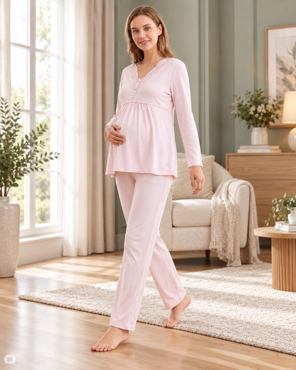 Hamile Lohusa Viskon Pijama Takımı Uzun Kollu Dantel Detaylı Emzirme Uyumlu 25-15Lohusa Pijama TakımıFLZHamile Lohusa Viskon Pijama Takımı Uzun Kollu Dantel Detaylı Emzirme Uyumlu 25-15