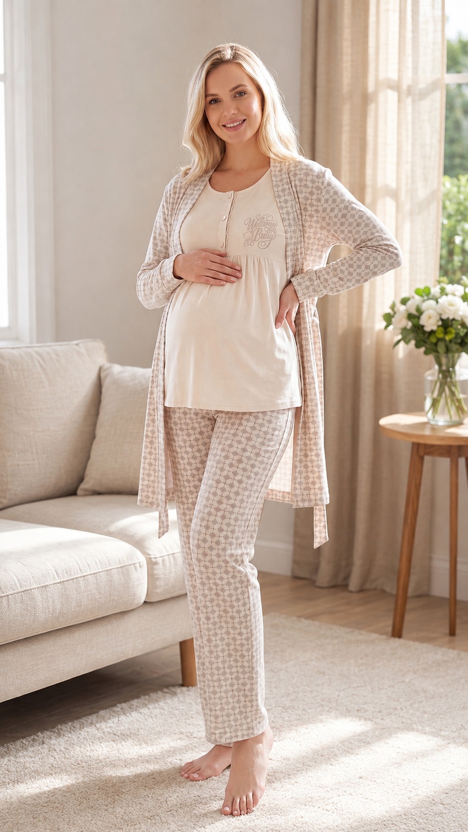 Kadın Lohusa Hamile 3'lü Viskon Pijama Takımı Sabahlıklı Uzun Kollu Hastane Çıkışı M L XL XXL 31-152Lohusa 3 lü TakımFLZKadın Lohusa Hamile 3'lü Viskon Pijama Takımı Sabahlıklı Uzun Kollu Hastane Çıkışı M L XL XXL 31-152