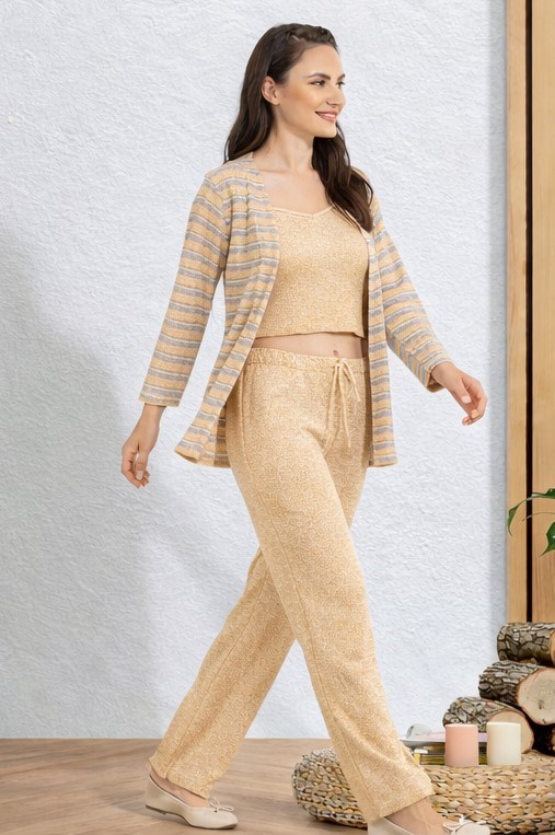 KADIN ÖRME ÜÇLÜ HOMEWEAR SET DOWRY 15-20DOWRYKADIN ÖRME ÜÇLÜ HOMEWEAR SET DOWRY 15-20