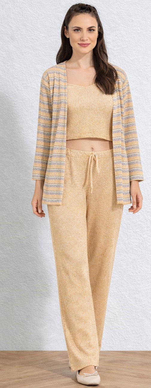 KADIN ÖRME ÜÇLÜ HOMEWEAR SET DOWRY 15-20DOWRYKADIN ÖRME ÜÇLÜ HOMEWEAR SET DOWRY 15-20