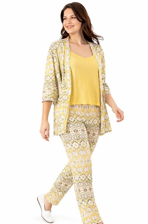 KADIN YAZLIK İP ASKILI SABAHLIKLI PİJAMA MODAL PAMUK 3LÜ SET HOMEWEAR DOWRY 15-133 lü SetDOWRYKADIN YAZLIK İP ASKILI SABAHLIKLI PİJAMA MODAL PAMUK 3LÜ SET HOMEWEAR DOWRY 15-13