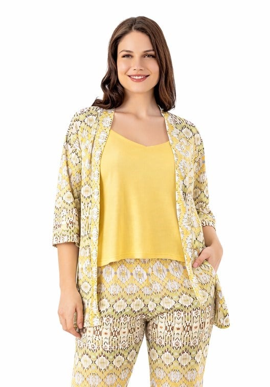 KADIN YAZLIK İP ASKILI SABAHLIKLI PİJAMA MODAL PAMUK 3LÜ SET HOMEWEAR DOWRY 15-133 lü SetDOWRYKADIN YAZLIK İP ASKILI SABAHLIKLI PİJAMA MODAL PAMUK 3LÜ SET HOMEWEAR DOWRY 15-13