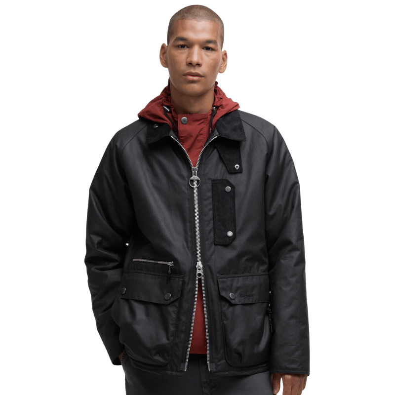 Barbour Tract Siyah Yağlı Ceket MWX2524-106