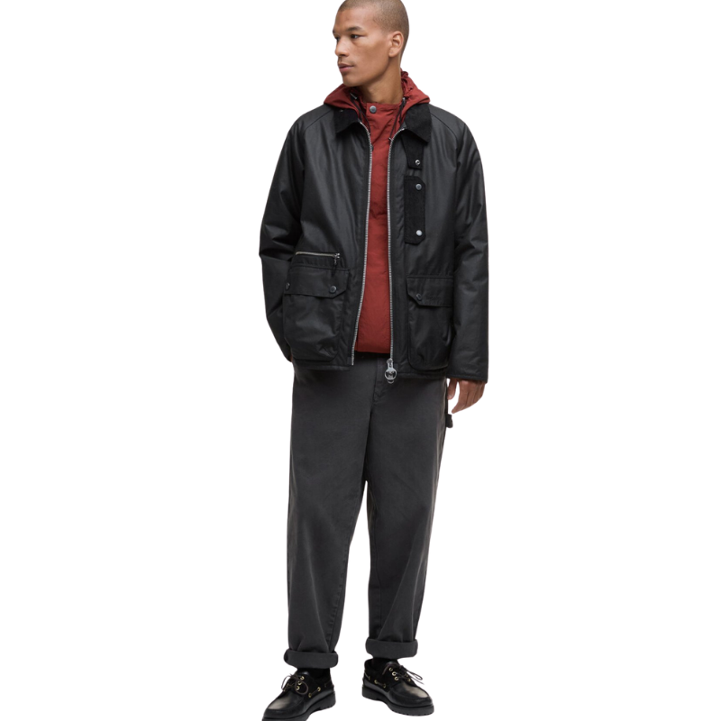 Barbour Tract Siyah Yağlı Ceket MWX2524-106