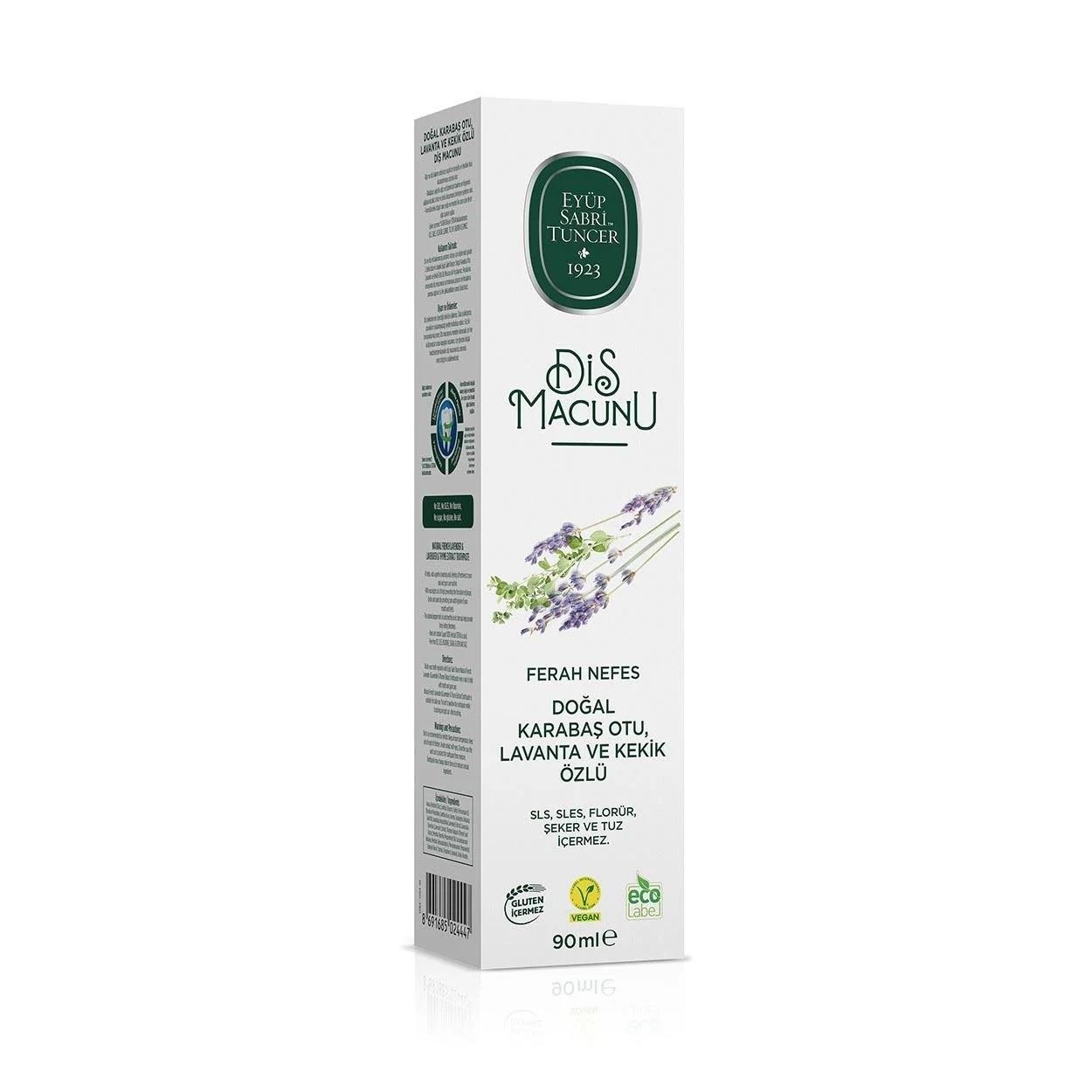 Doğal Karabaş Otu, Lavanta ve Kekik Özlü Diş Macunu 90 ml 53081009012964
