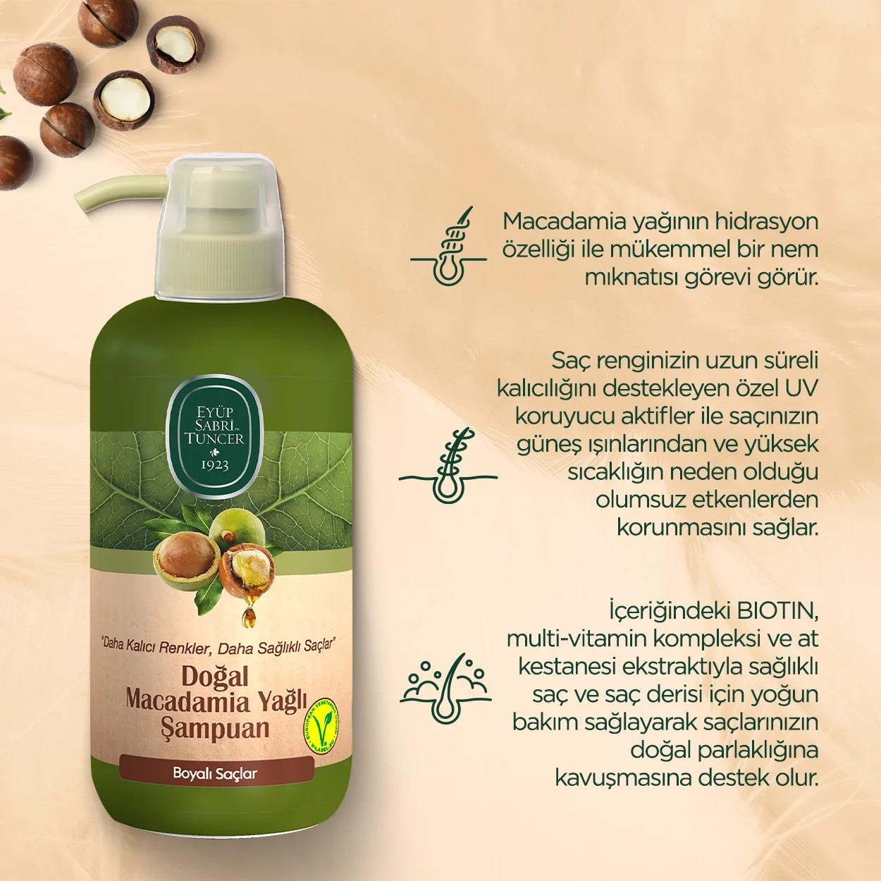 Doğal Macadamia Yağlı Şampuan 600 ml 53151060037097