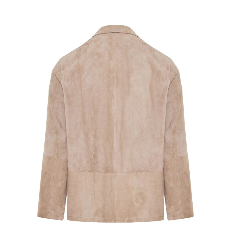 Emporio Armani Krem Süet Blazer Ceket EM001710AF12801