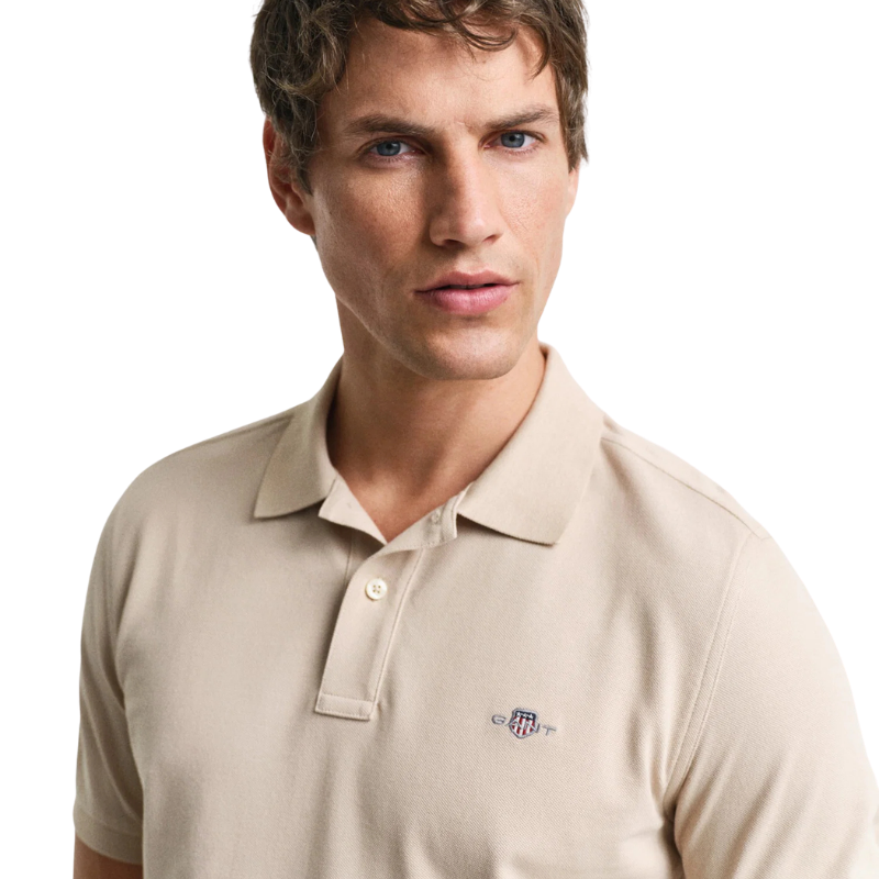 Gant Erkek Bej Regular Fit Polo Tshırt 2210.277