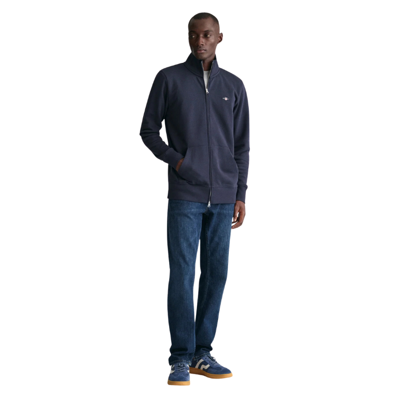 Gant Erkek Lacivert Fermuarlı Sweatshirt 2008006.433