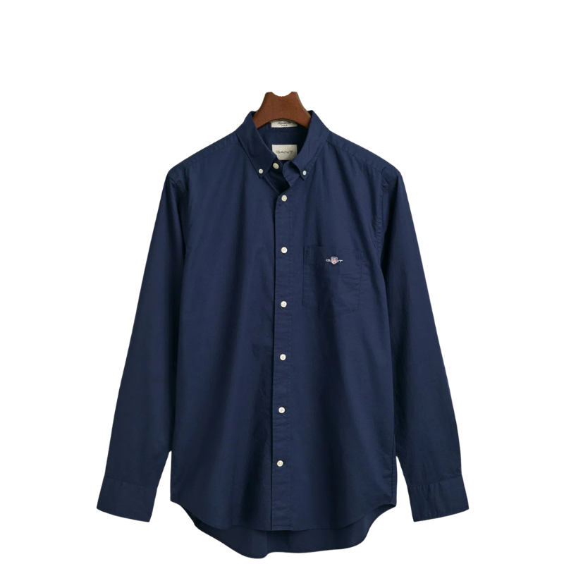 Gant Erkek Lacivert Regular Fit Logolu Gömlek 3000100.410