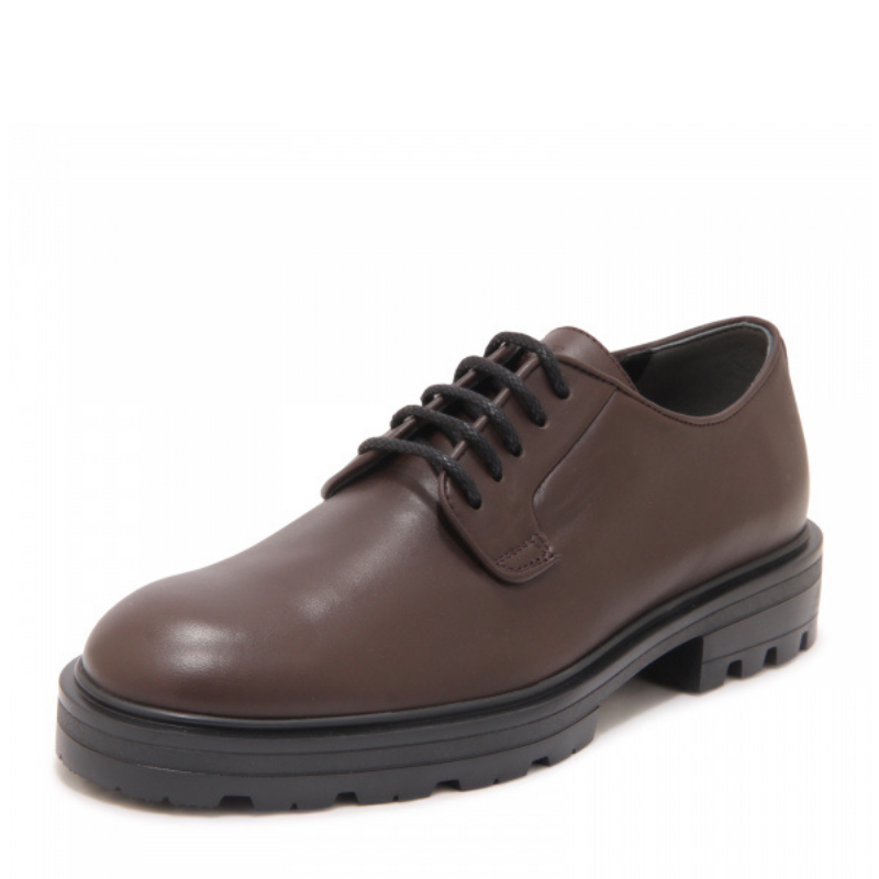 Hogan H673 Derby Erkek Kahve Deri Ayakkabı