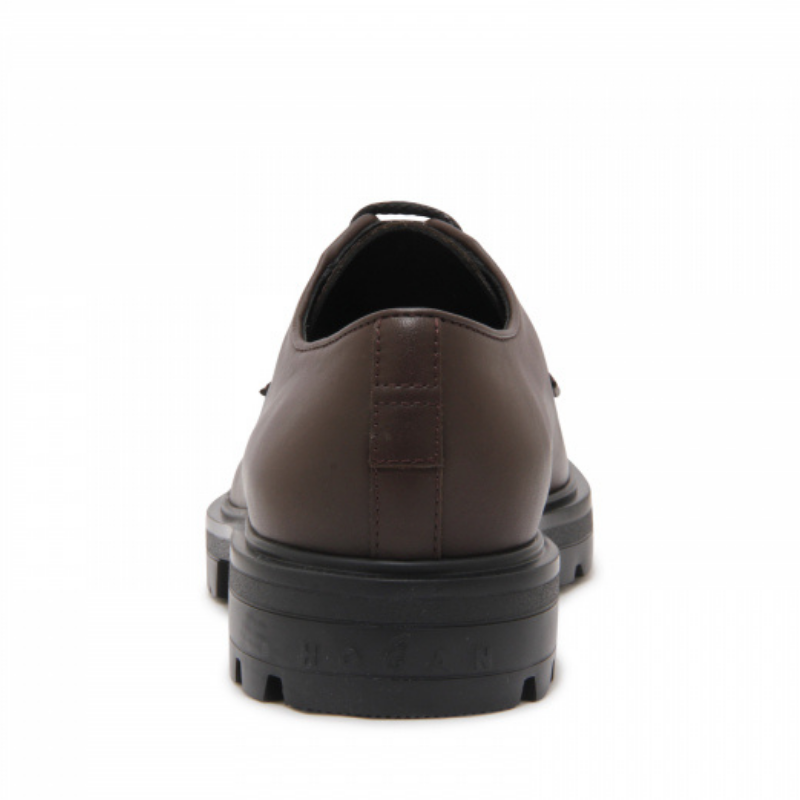 Hogan H673 Derby Erkek Kahve Deri Ayakkabı