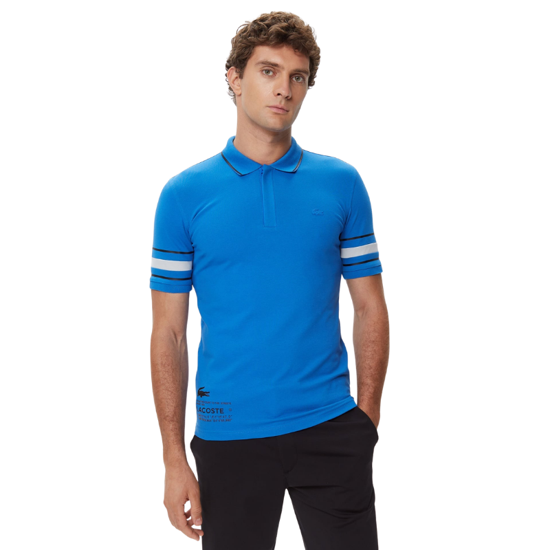 Lacoste Active Erkek Slim Fit Baskılı Mavi Polo Tshırt PH0305.05M