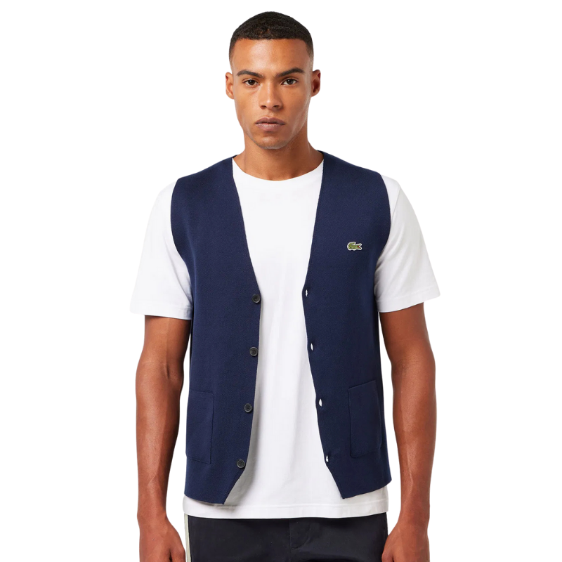 Lacoste Classic Fit Lacivert Triko Yelek