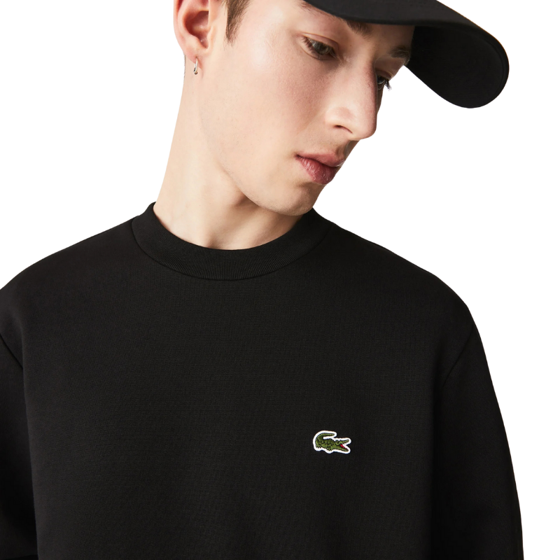Lacoste Erkek Classic Fit Bisiklet Yaka Siyah Sweatshirt