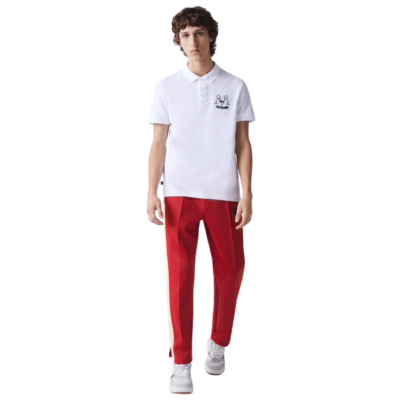 Lacoste Erkek Regular Fit Baskılı Beyaz Polo Tshırt PH2097.001