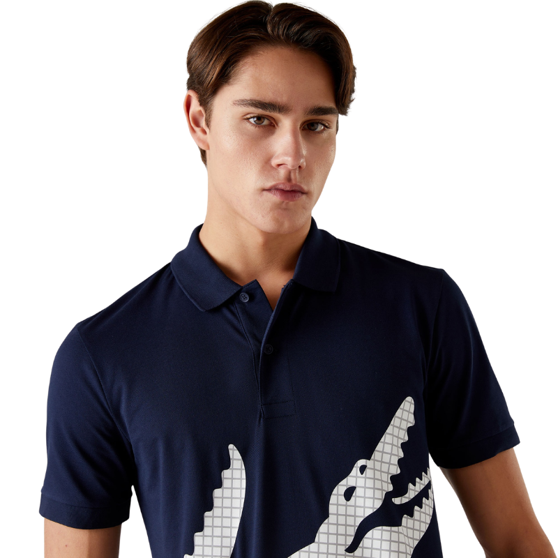 Lacoste Erkek Regular Fit Baskılı Lacivert Polo Tshırt PH0412.166