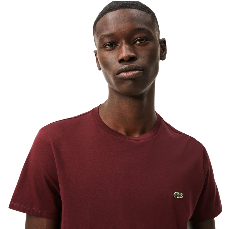 Lacoste Erkek Regular Fit Bisiklet Yaka Bordo T-Shirt