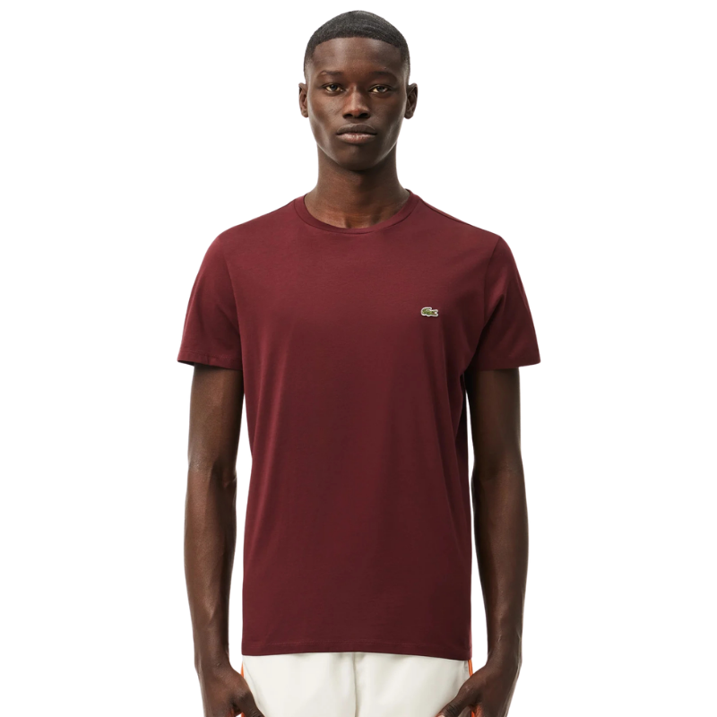 Lacoste Erkek Regular Fit Bisiklet Yaka Bordo T-Shirt