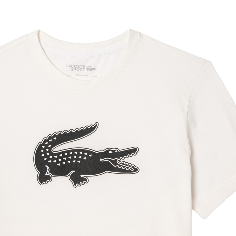 Lacoste Erkek Regular Fit Bisiklet Yaka Baskılı Beyaz T-Shirt TH2042.AU8