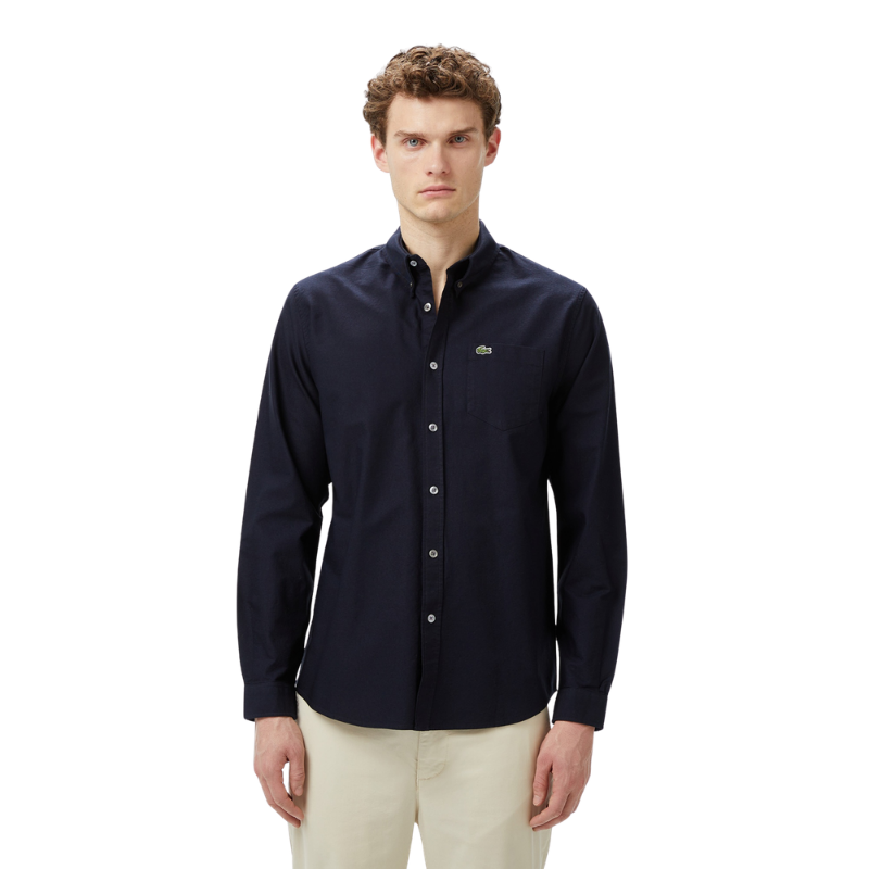 Lacoste Erkek Regular Fit Düğmeli Yaka Lacivert Gömlek